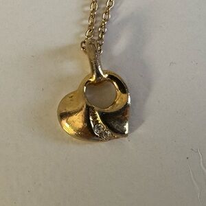 Gold Heart Pendant Necklace